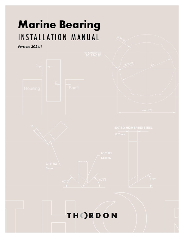 Marine Bearing Installation Manual Cover