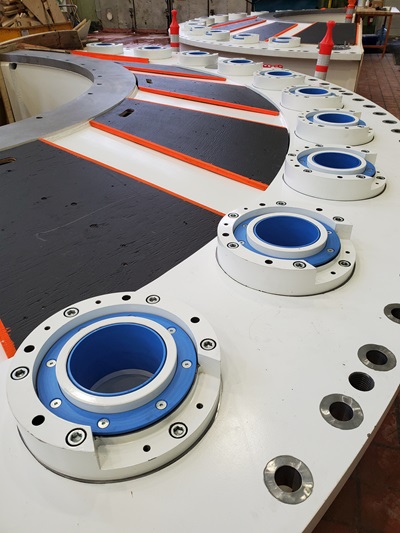 ThorPlas-Blue Wicket Gate Bearings on Otto Holden Unit 7 ThorPlas-Blue Wicket Gate Bearings on Otto Holden Unit 7